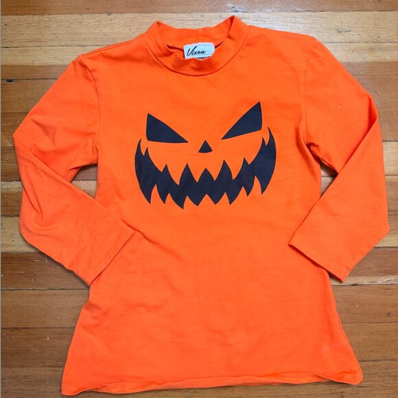 Vixen by Micheline Pitt Tops - Vintage Vixen By Micheline Pitt - Pumpkin King 3/4 Sleeve Top in Orange M